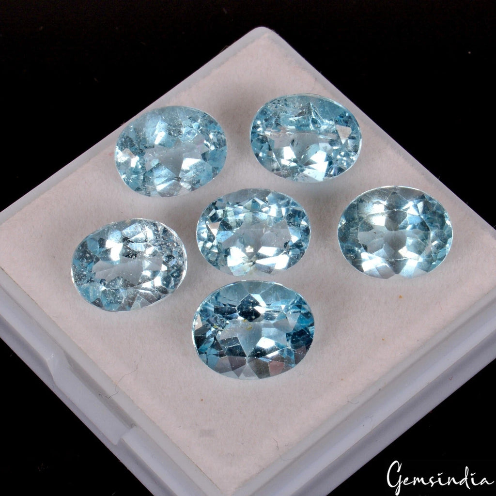 26.40 Ct.Ravishing Color Baby Blue Topaz Brazil Oval Cut 11x9mm.Full Fire&Clean