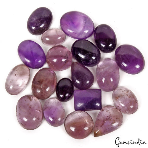 Amethyst Cabochon, Untreated, Purple — 14mm to 21mm, 250 Ct