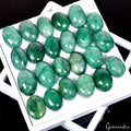 Brazilian Emerald Lot, Cabochon, Oval Cabochon, Color Enhanced — 23 Pieces, 17mm to 22mm, 430 Ct, Brazil