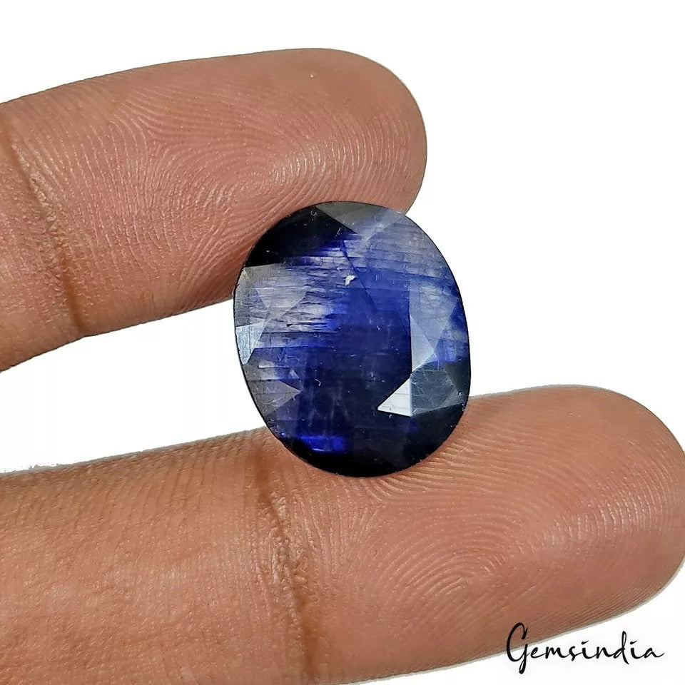 Certified 12.15 Cts Natural Blue Ceylon Sapphire Oval Cut Rare Gemstone For Ring