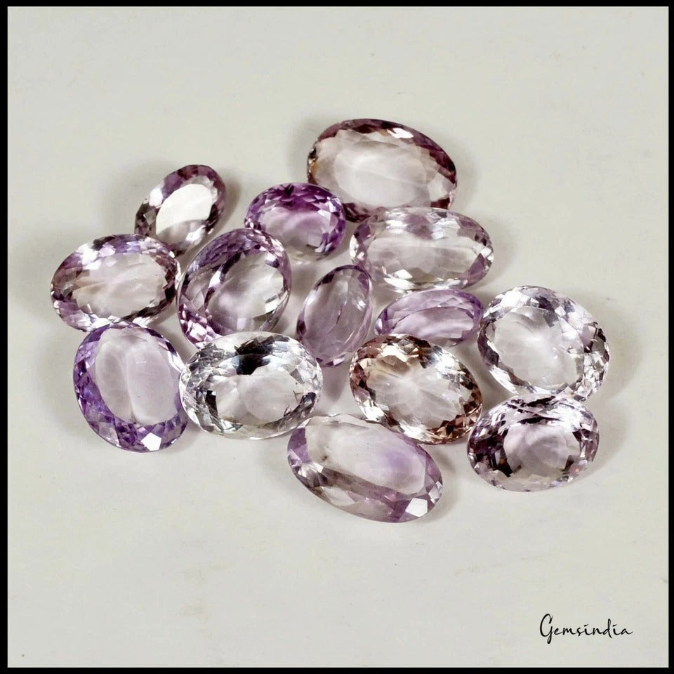 157.50 Ct Natural Untreated Brazilian Amethyst Oval Loose Gems Lot For Jewelry