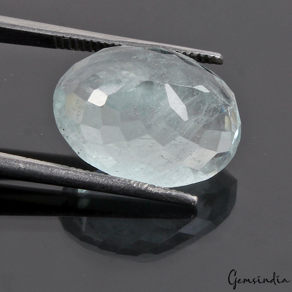 14 Ct Natural AAA Untreated Nice Blue Aquamarine Oval Cut Loose Jewelry Gemstone