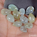31.60 Ct Natural Blue Green Aquamarine Pear Cab Loose Gem Lot 11 Pc For Jewelry