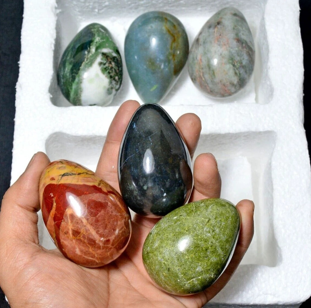 Multi-Gemstone Sphere, Untreated — 6 Pieces, 65mm to 70mm, 1.156 Kg (5780 Ct)