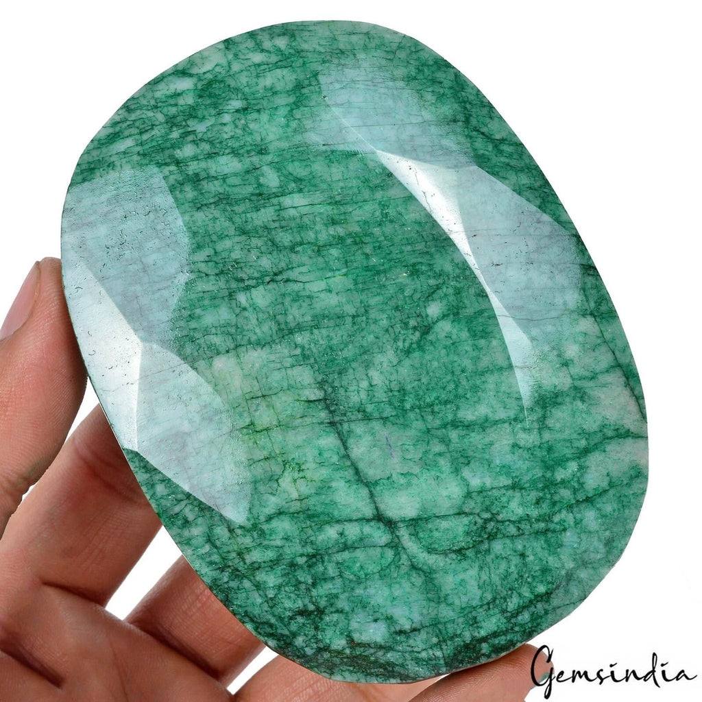 2200 Ct Natural Green Brazilian Emerald Oval Cut Earth Mined Certified Loose Gem