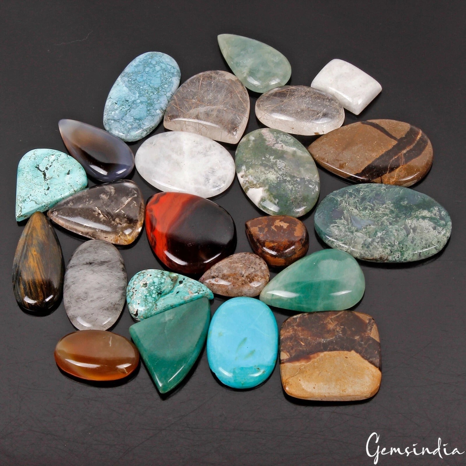1430 Cts/23 Pcs Natural Multi-Color Mix Cut Loose Gems Wholesale Lot For Jewelry