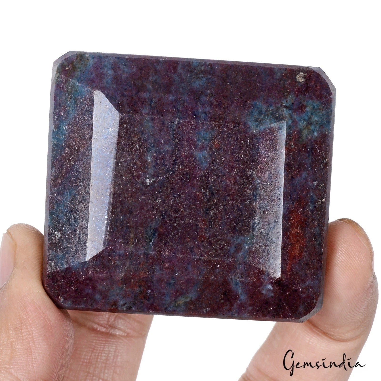 Ruby Kyanite Loose Gemstone, Untreated — 55 x 50 x 33 mm, 1620 Ct, Madagascar