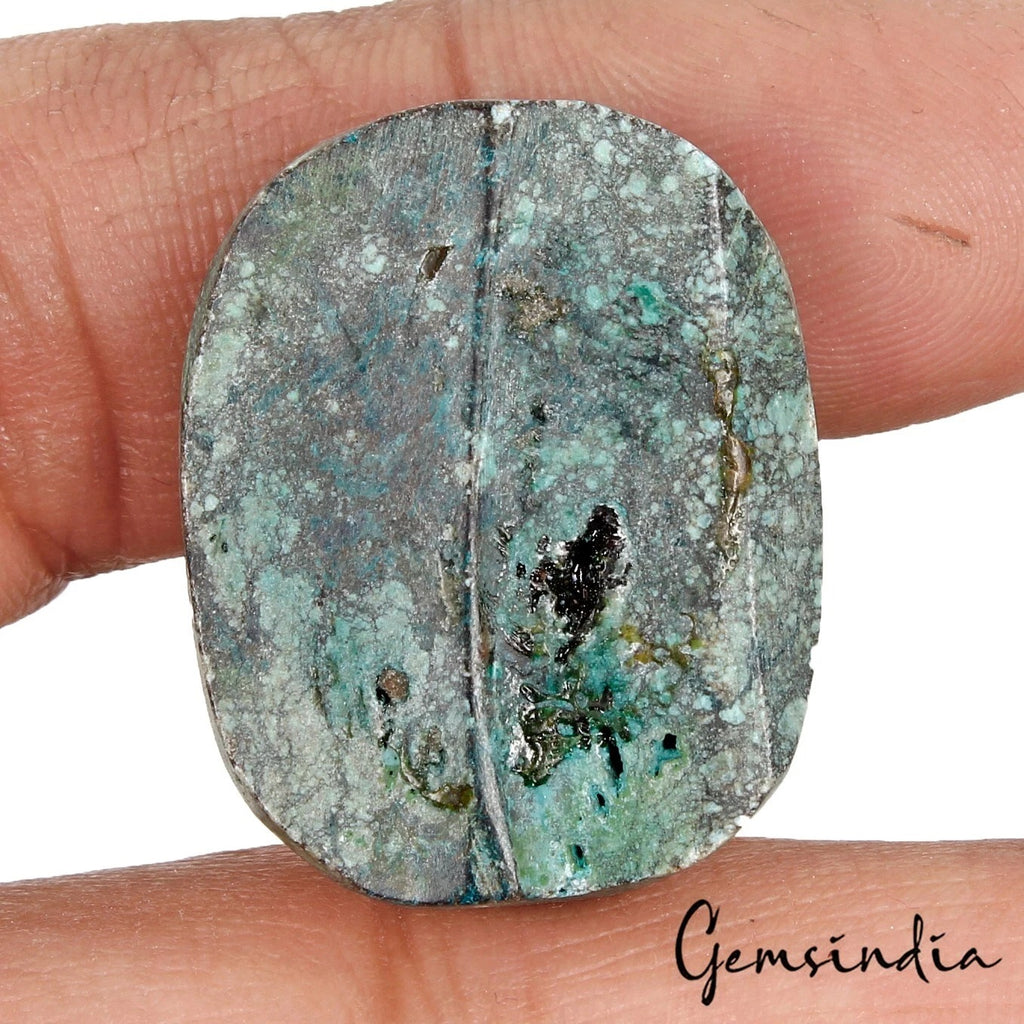 Turquoise Cabochon, Color Enhanced — 29 x 23 x 8mm, 43.40 Ct