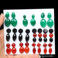 285.80 Cts/11 Pair Natural Multi Color Onyx Loose Matching Pair Gems For Jewelry