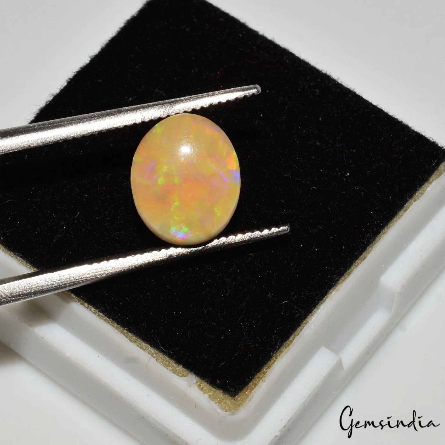 1.30 Ct Natural Untreated Welo Ethiopian Opal Oval Cab Jewelry King Loose Gems
