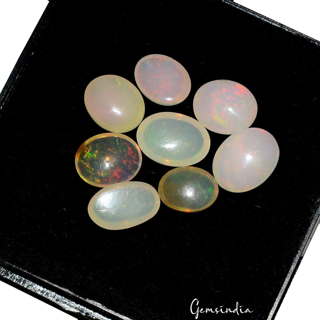 10.40 Ct Natural Untreated Welo Opal Multi Shine Mix Cabochon Loose Gemstone Lot
