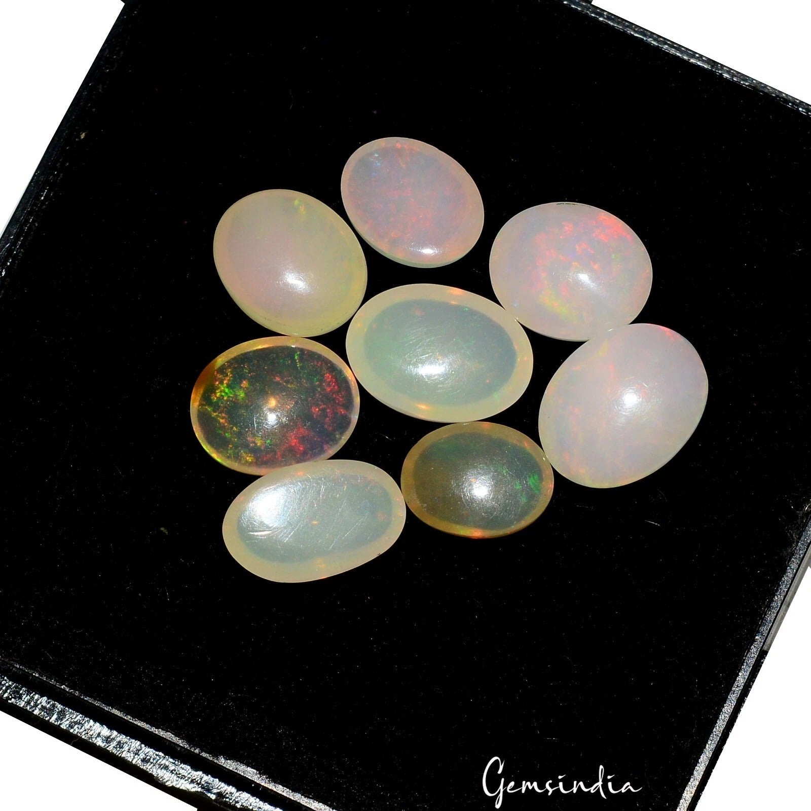 10.40 Ct Natural Untreated Welo Opal Multi Shine Mix Cabochon Loose Gemstone Lot