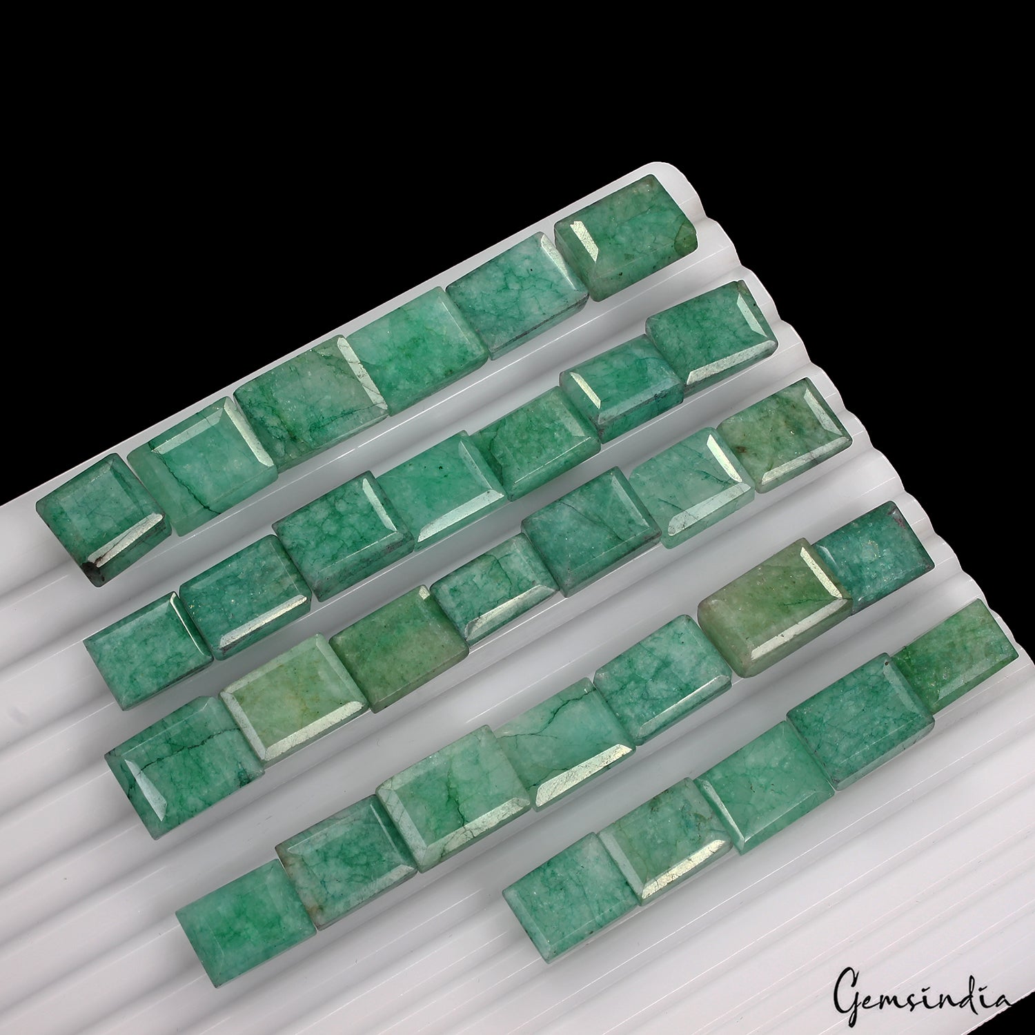 460 Ct Natural Zambian Green Emerald Baguette Cut Loose Wholesale Gemstone Lot