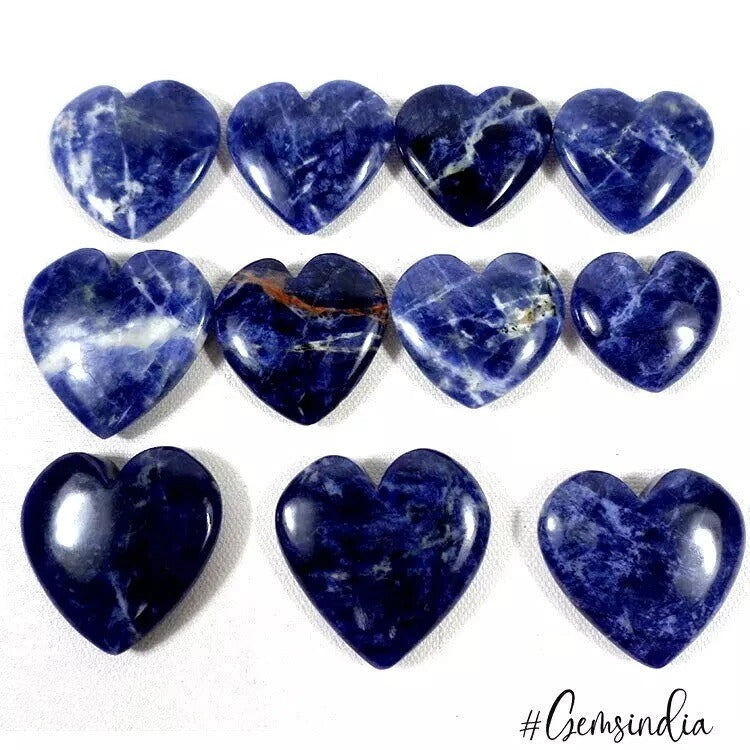 Sodalite Lot, Cabochon, Untreated, Blue — 11 Pieces, 29mm to 41mm, 800 Ct
