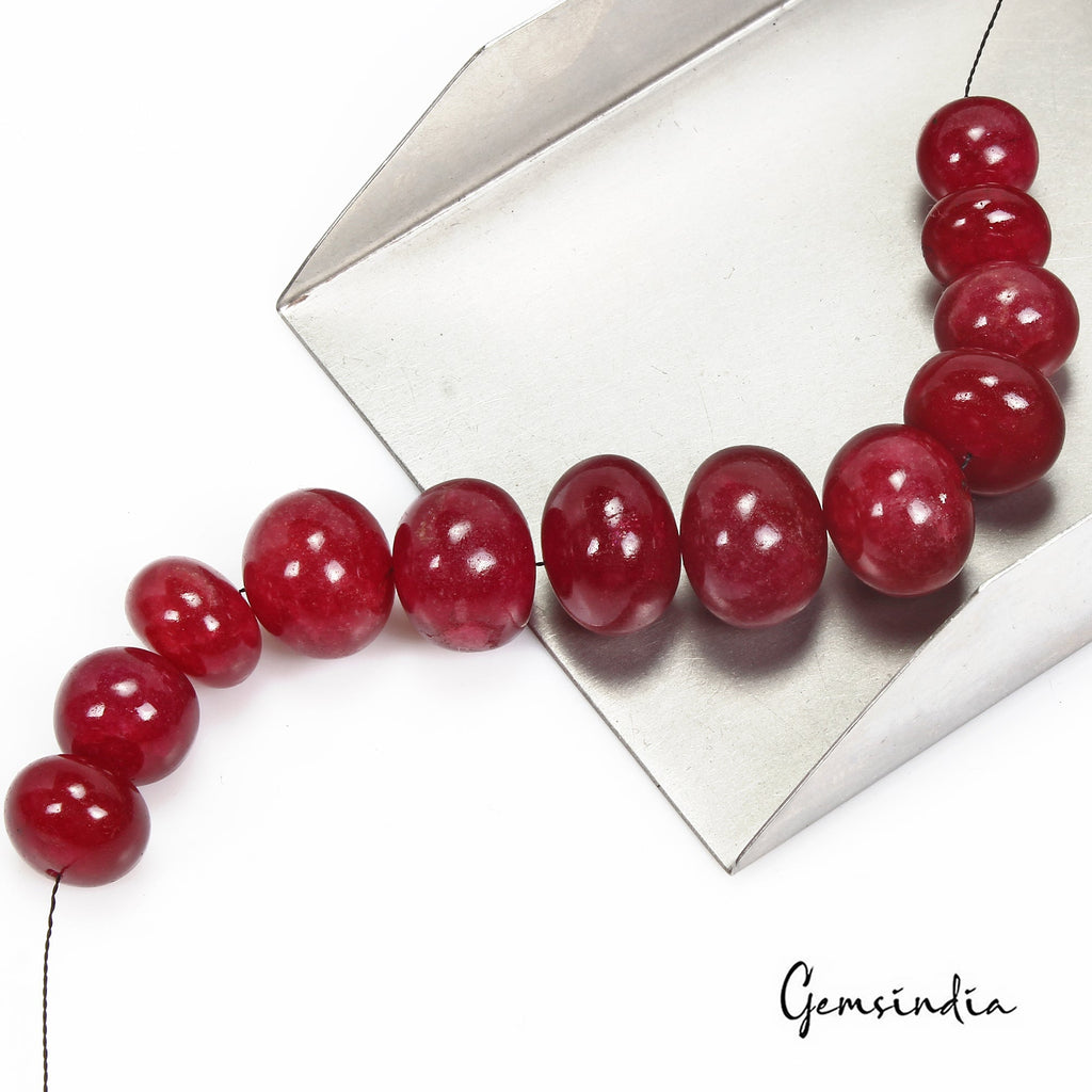 320 Ct/12 Pcs Natural Red Quartz Round Cab Drilled Loose 13mm-19mm Bead Gems Lot