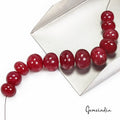 320 Ct/12 Pcs Natural Red Quartz Round Cab Drilled Loose 13mm-19mm Bead Gems Lot