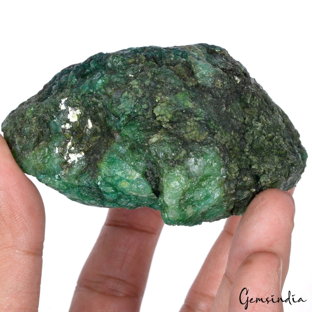 1880 Ct Natural Green Emerald Uncut Huge Size Rough Earth Mined Rock Loose Gems
