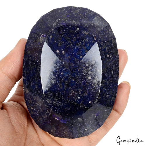 African Blue Sapphire Loose Gemstone, Color Enhanced — 101x74x44 mm, 3270 Ct, Africa