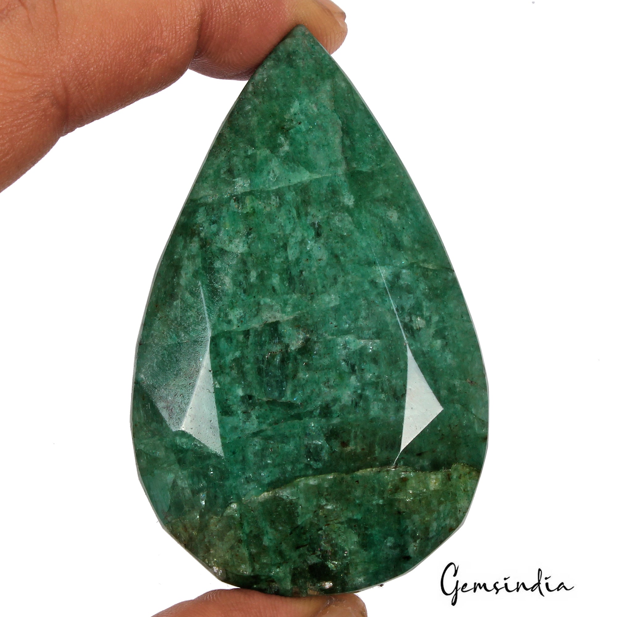 Natural Blue Green Brazilian Emerald Pear Cut Faceted Earth Mined 550 Ct Gems
