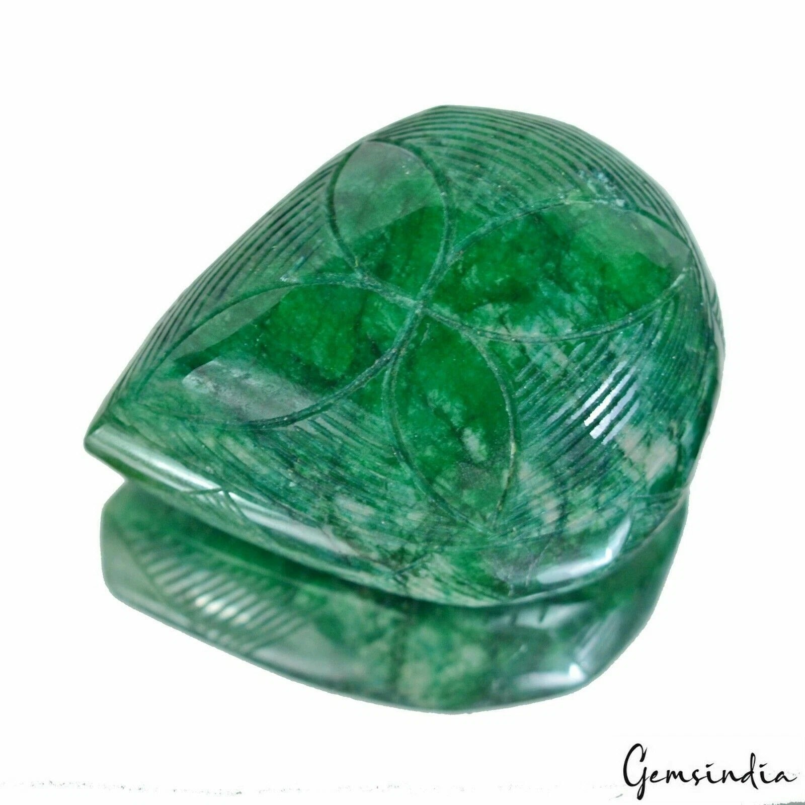 1190 Cts Natural Brazilian Green Emerald Pear Carving Earth Mined Loose Huge Gem