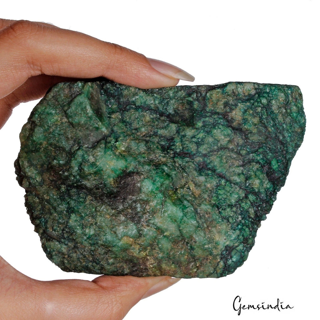 2270 Ct Natural Green Emerald Rough Uncut Crystal Mineral Rock Specimen Gemstone