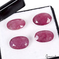Ruby Lot, Loose Gemstone, Heated, Pink — 4 Pieces, 12mm, 20.60 Ct, Mozambique