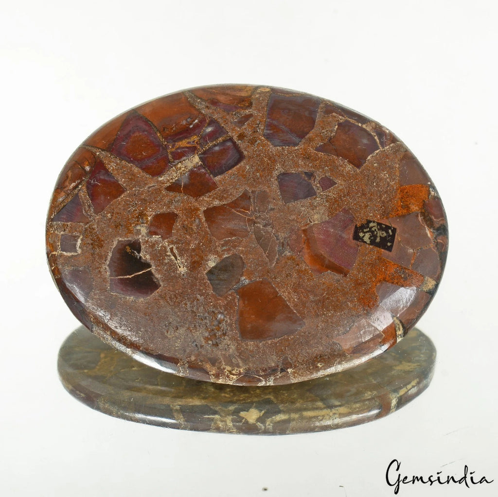 Septarian Loose Gemstone, Untreated, Bi-Color — 43 x 34 x 4mm, 58.50 Ct