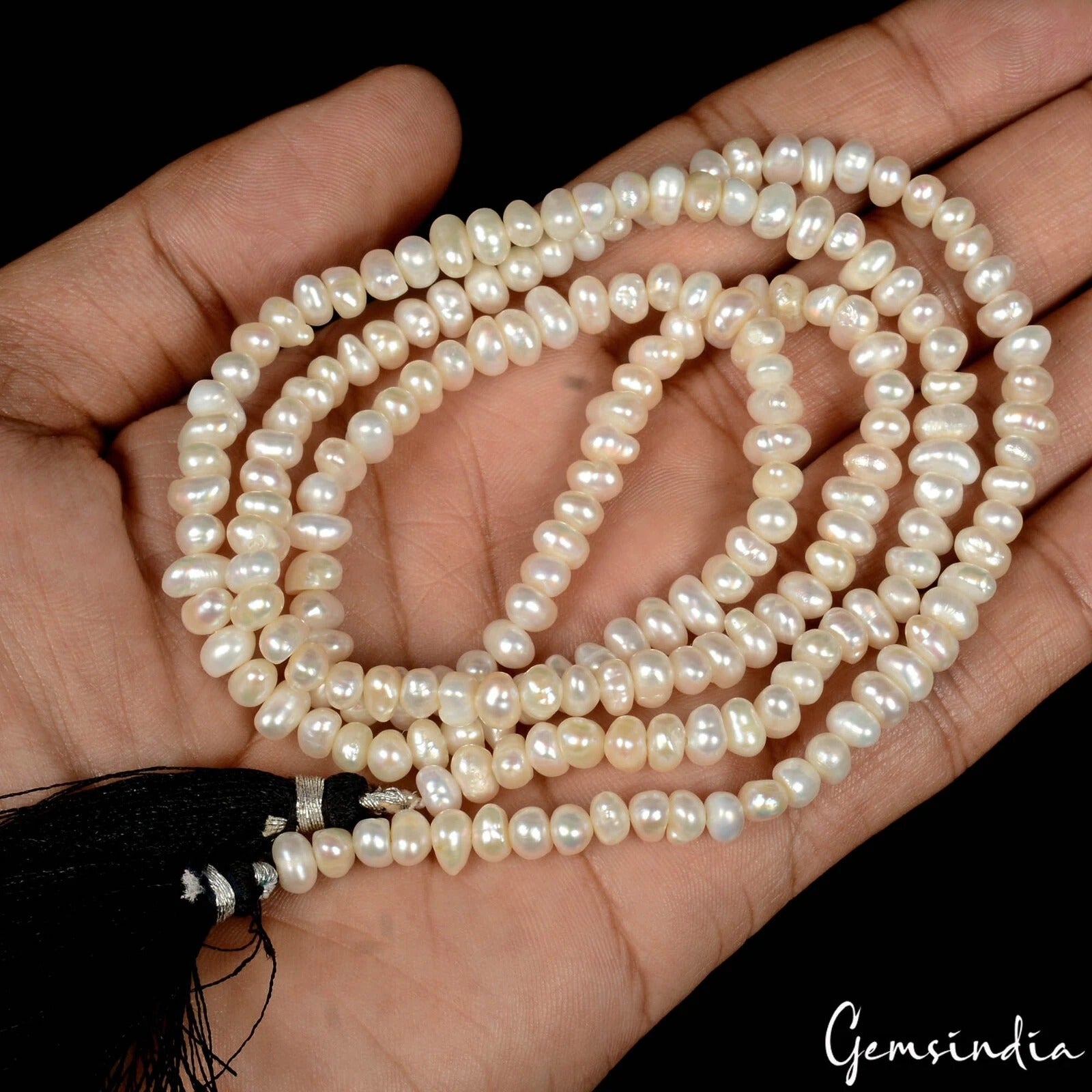 Fresh Water Potato Pearl Loose Gemstone Genuine 5-7mm Beads~29" Long Full Strand