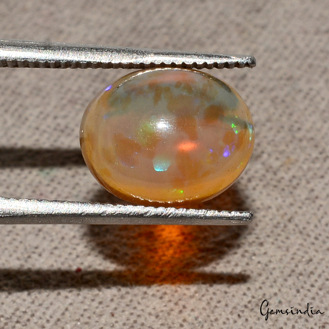 Certified 2.00 Cts Natural Untreated Ethiopian Welo Fire Opal Oval Gem For Ring
