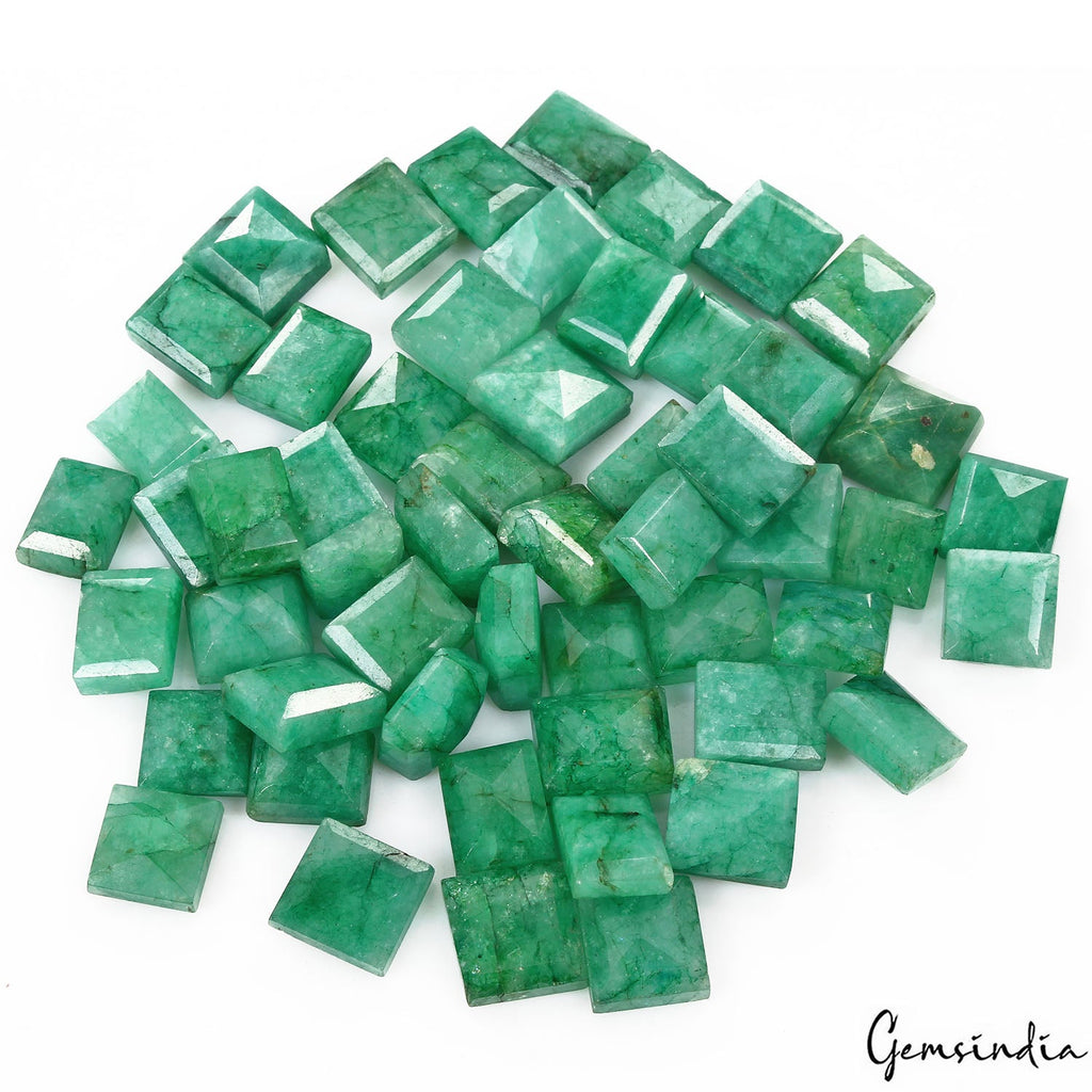 Certified 800 Cts/55 Pcs Natural Green Brazilian Green Emerald Baguette Cut Gems