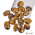 600 Cts Natural Brown Tiger Eye Loose Mix Cabochon Untreated 26-35mm Gemstones