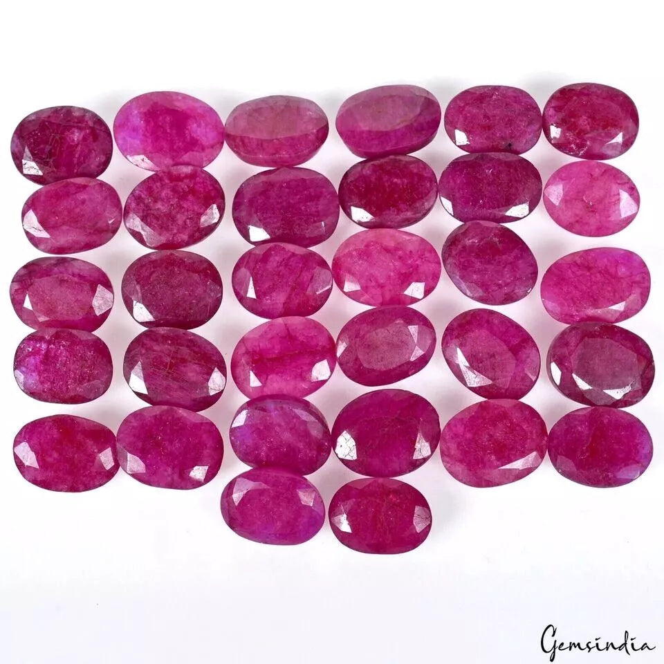 Beryl Lot, Loose Gemstone, Color Enhanced, Pink — 32 Pieces, 14mm to 18mm, 400 Ct