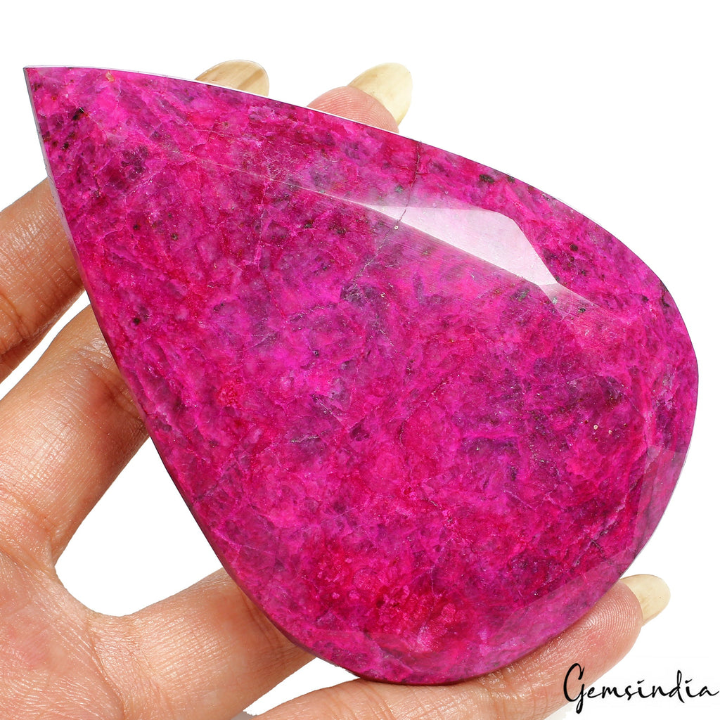 1340 Cts Natural Top Rose Pink Ruby Pear Faceted Loose Huge Size Gem-92x62x29mm