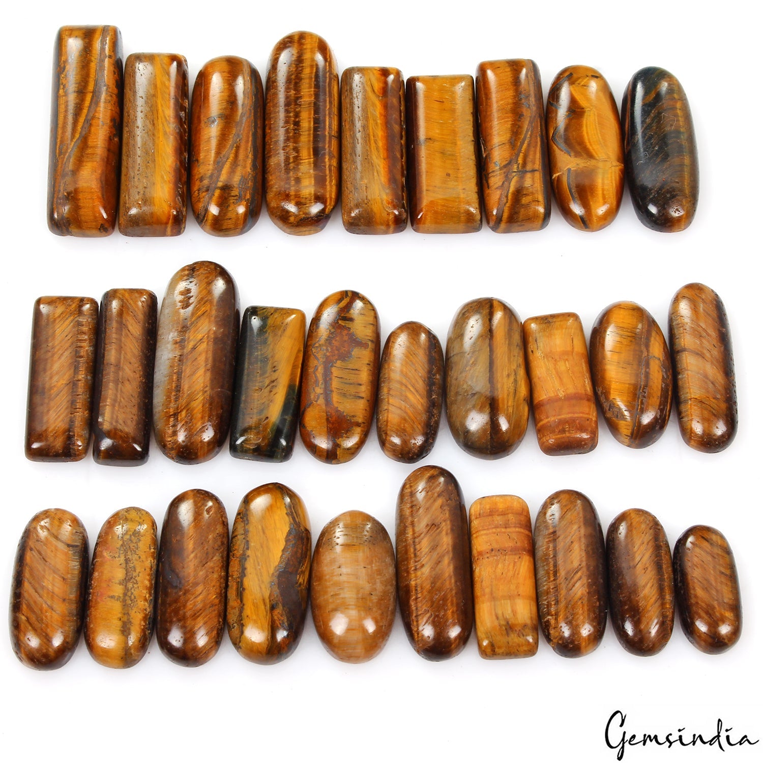 Natural Tiger Eye Mix Shape Cabochon Loose Gemstone Lot 29 Pcs 18-35 MM 460 Cts
