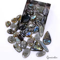 Labradorite Lot, Cabochon, Untreated — 38 Pieces, 16mm to 41mm, 900 Ct