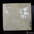 1550 Cts Natural Untreated White Quartz Square Hand Carved Earth Mined Huge Gem