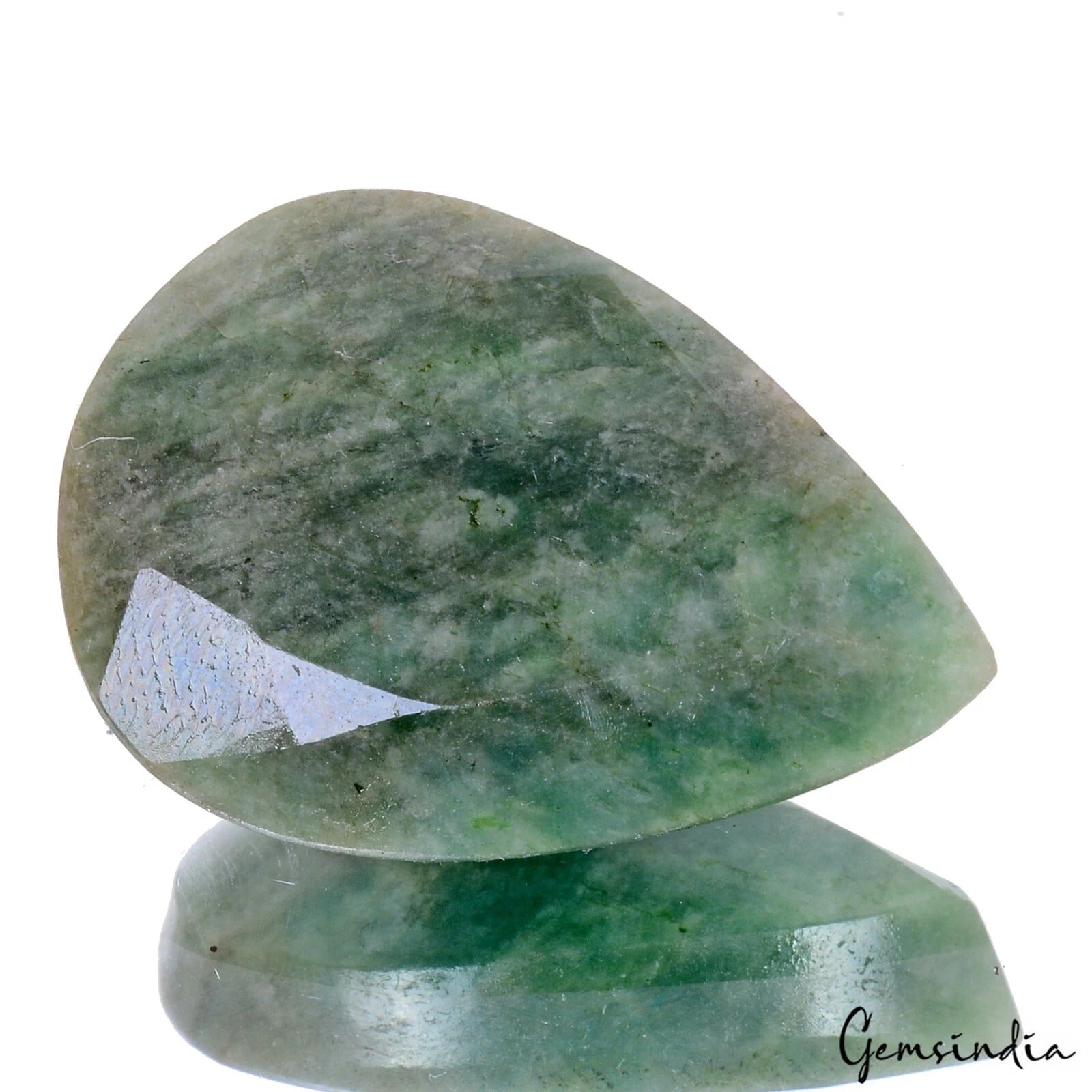Certified 25.60 Cts Natural Brazilian Green Emerald Pear Loose Gem For Pendant
