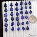 140 Ct Natural Top Quality Blue Beryl Pear Cut Loose Gemstones For Jewelry 33 Pc