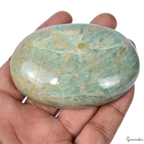 Amazonite Cabochon, Untreated, Green — 78 x 52 x 26 mm, 880 Ct, Madagascar