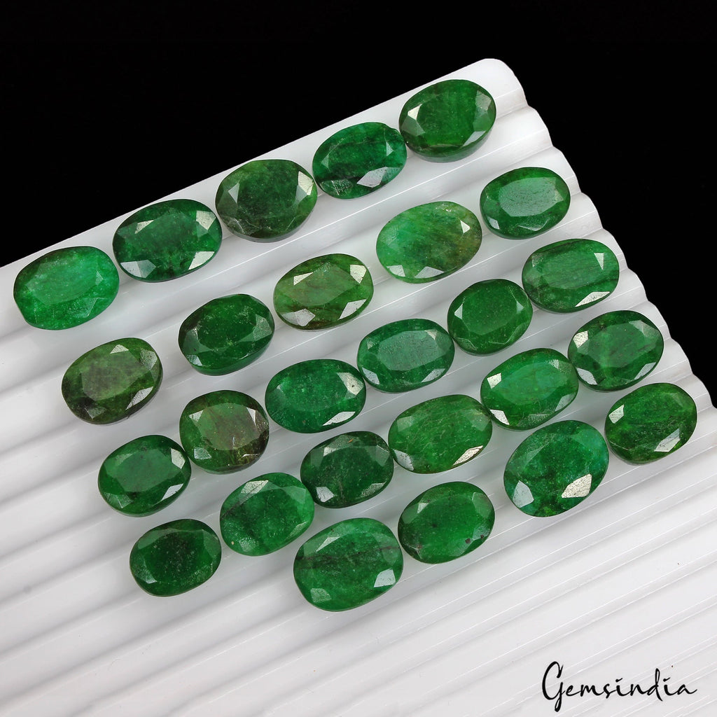 310 Ct Natural Finest Green Emerald Oval Cut Loose AAA Grade 14-18mm Gems Lot