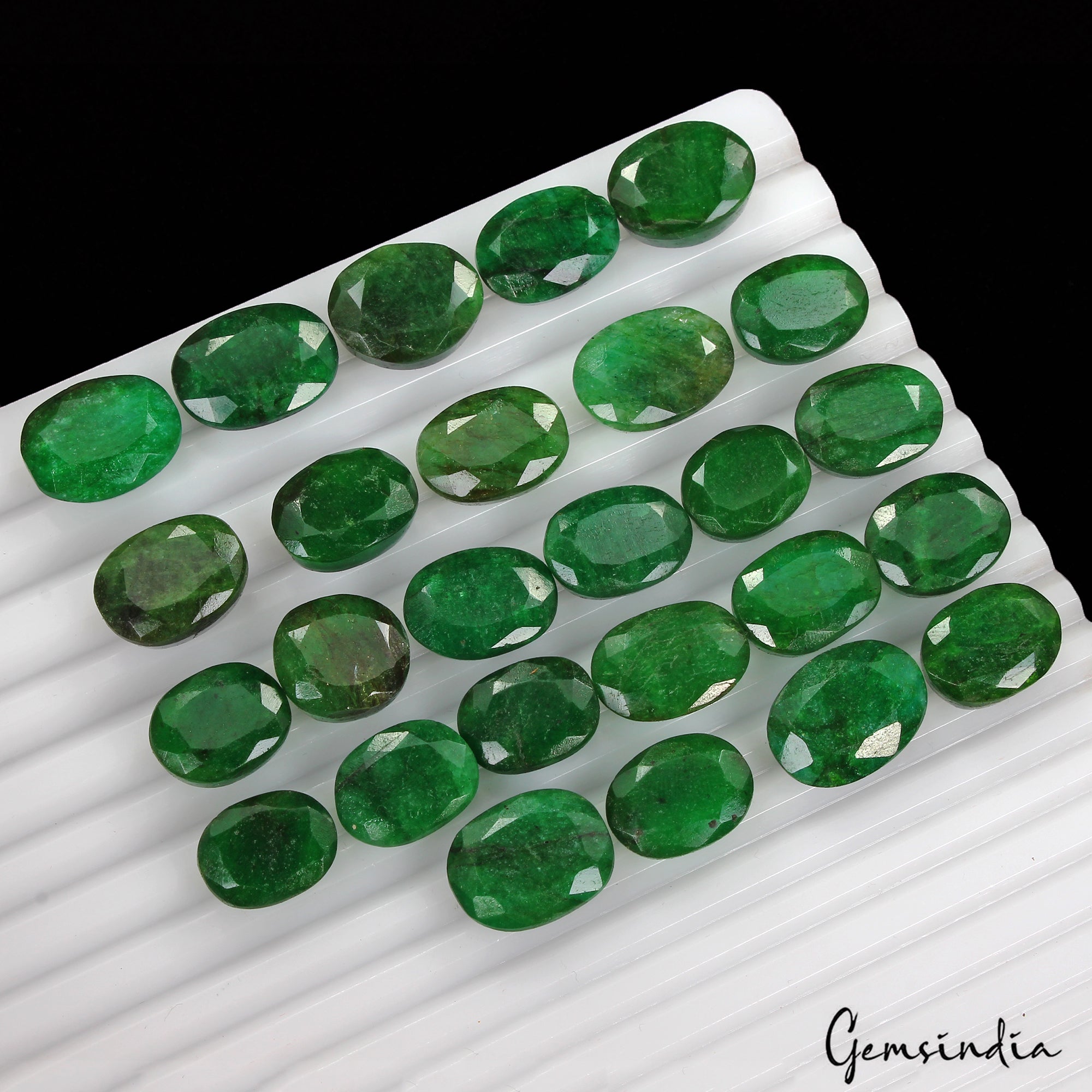 310 Ct Natural Finest Green Emerald Oval Cut Loose AAA Grade 14-18mm Gems Lot