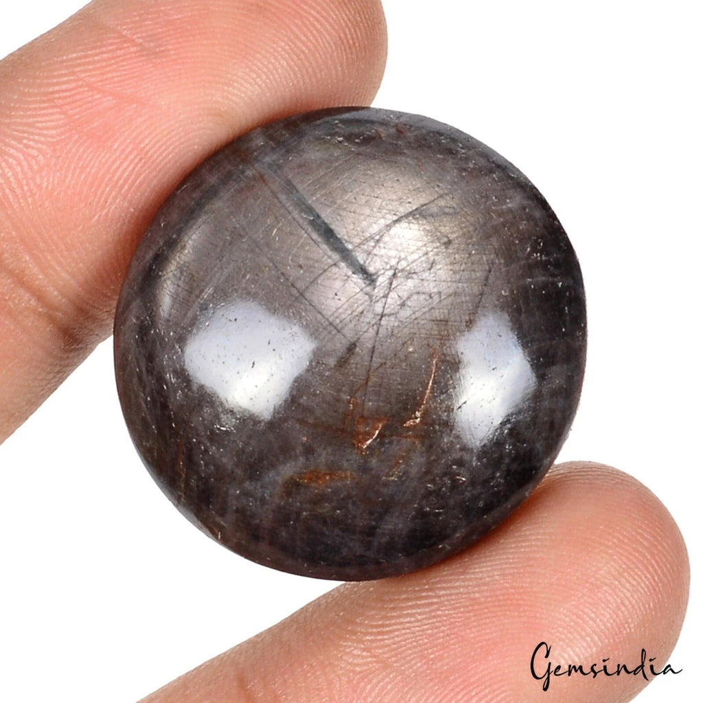 Natural Star Sapphire Untreated Loose Gemstone 110 Ct Cabochon Brown Round 27mm