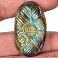Natural Multi Fire Labradorite Carving Oval Cut Certified Gemstone Jewel 76.50Ct