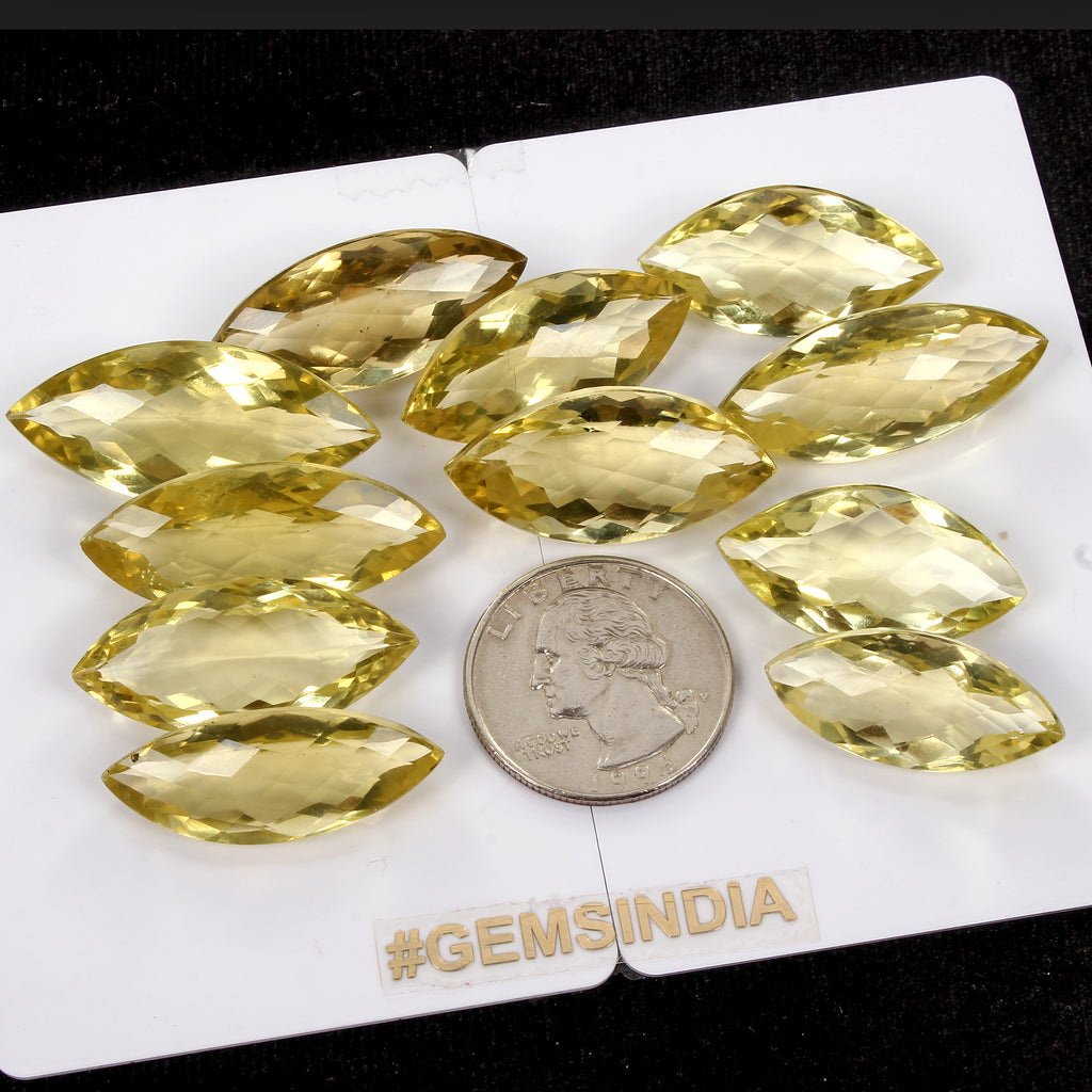 Citrine Lot, Loose Gemstone, Untreated — 11 Pieces, 26mm, 240.70 Ct, Brazil