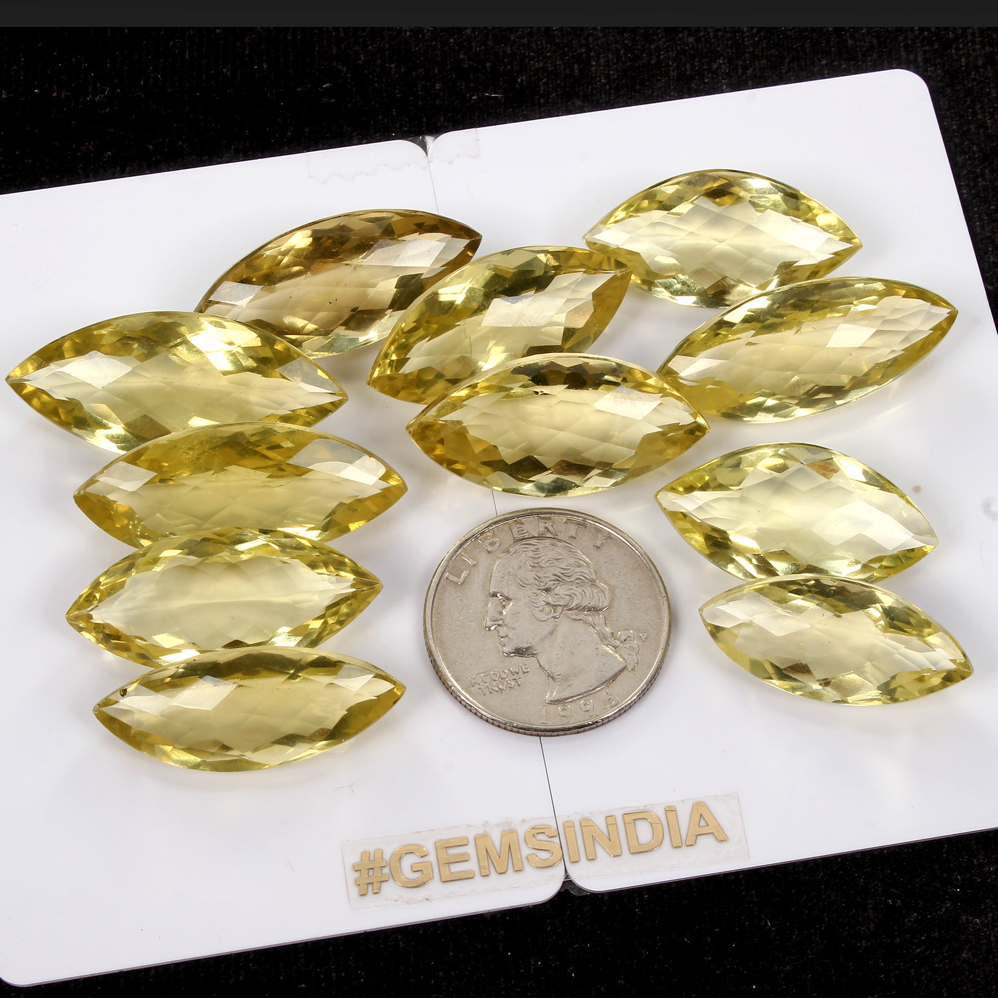 Citrine Lot, Loose Gemstone, Untreated — 11 Pieces, 26mm, 240.70 Ct, Brazil