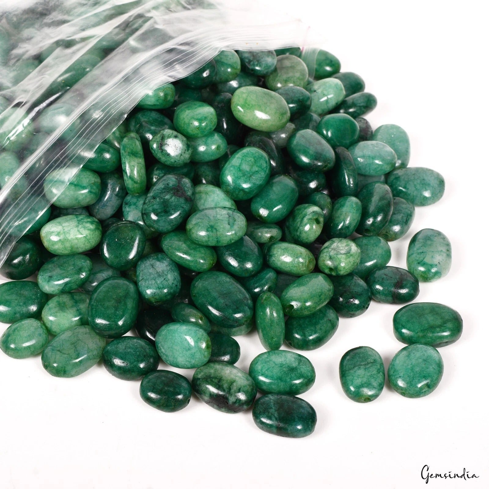 Certified 2300 Cts/275 Pcs Natural Green Emerald Oval Cab Drill Loose Beads Gems