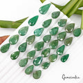 268.80 Ct/30 Pcs Natural Brazilian Green Emerald Pear 11mm-17mm Gems For Jewelry