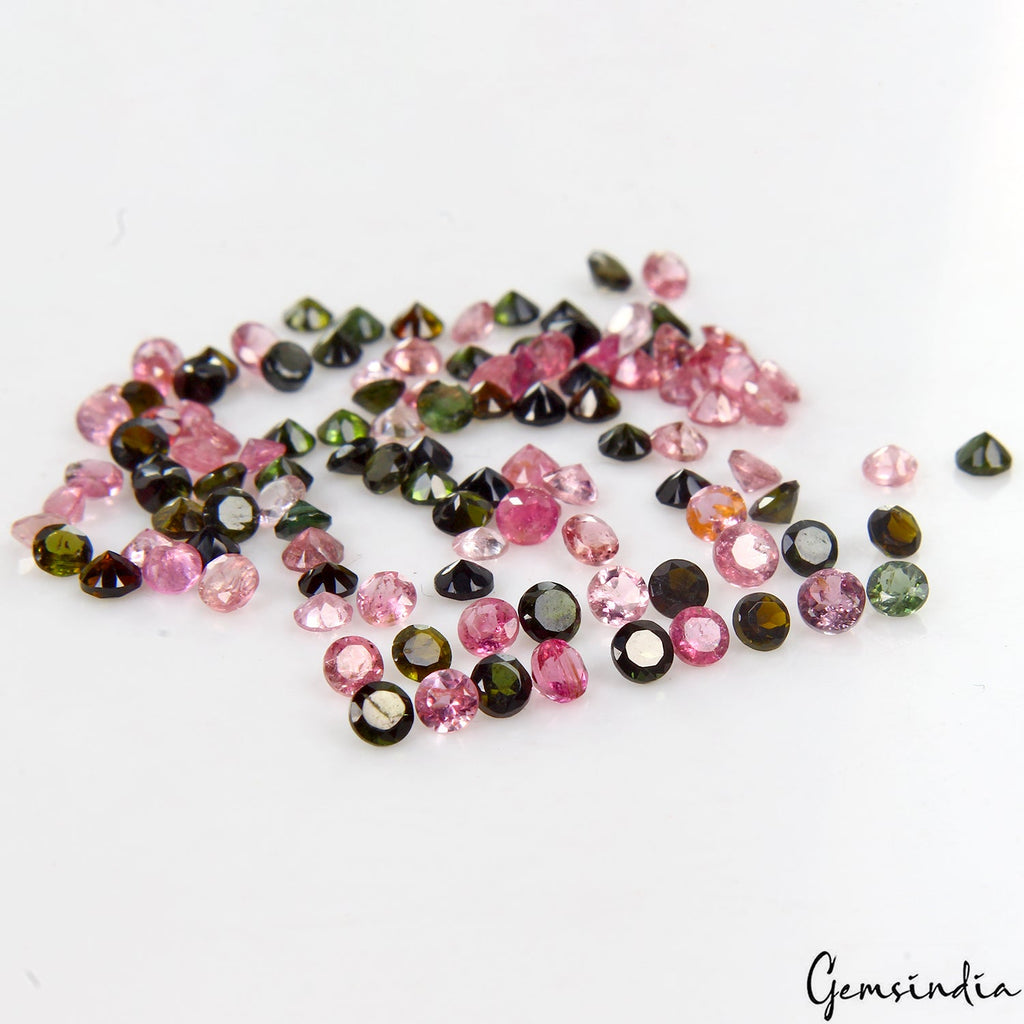 Set 115 Pc Natural Tourmaline Multi Color Vibrant Round 2.5-3mm Loose Gemstones