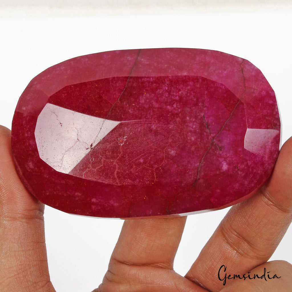 1020 Carats Natural Eye Catching Pink Red Quartz Oval Faceted Cut Huge Loose Gem