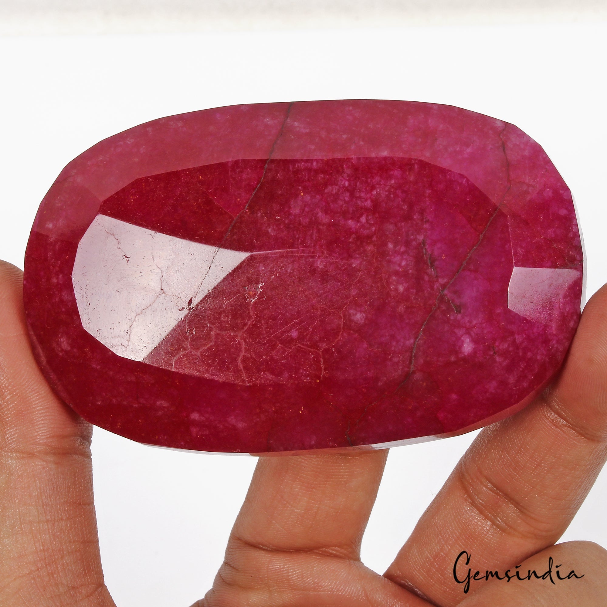 1020 Carats Natural Eye Catching Pink Red Quartz Oval Faceted Cut Huge Loose Gem